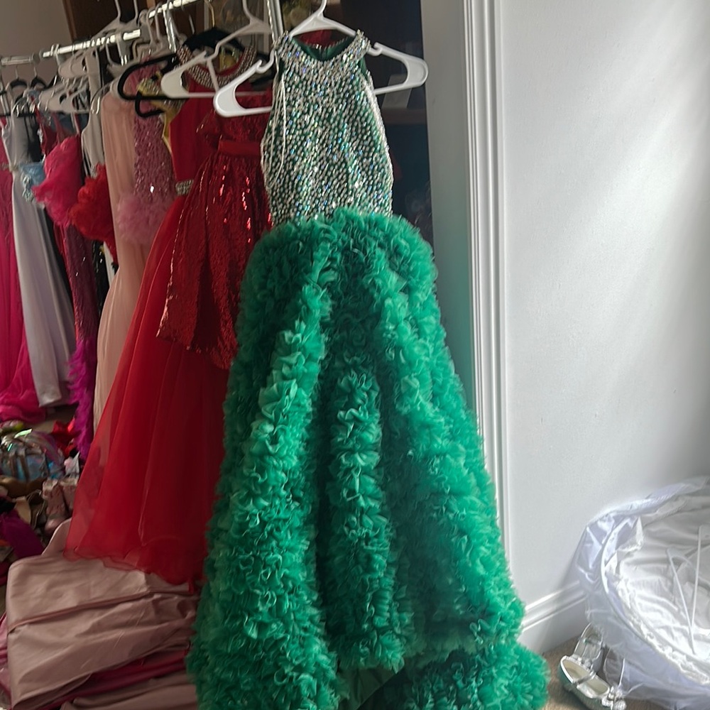 Stunning Green Halter Gown One more couture size 5/6
